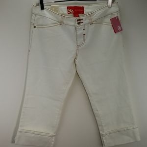 Ecko Red White Capri Jeans